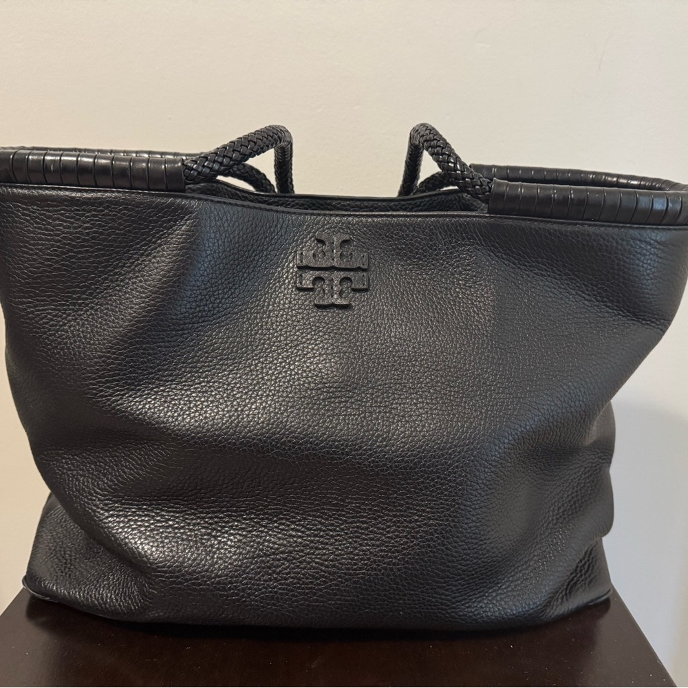 Tory Burch Black Textured Tote